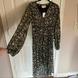 Black Floral Rococo Sand Maxi Dress